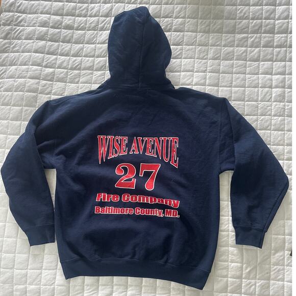 WISE AVENUE VOLUNTEER FIRE CO Adult Hoodie 27 Dundalk Maryland Baltimore Cty L - Picture 1 of 10